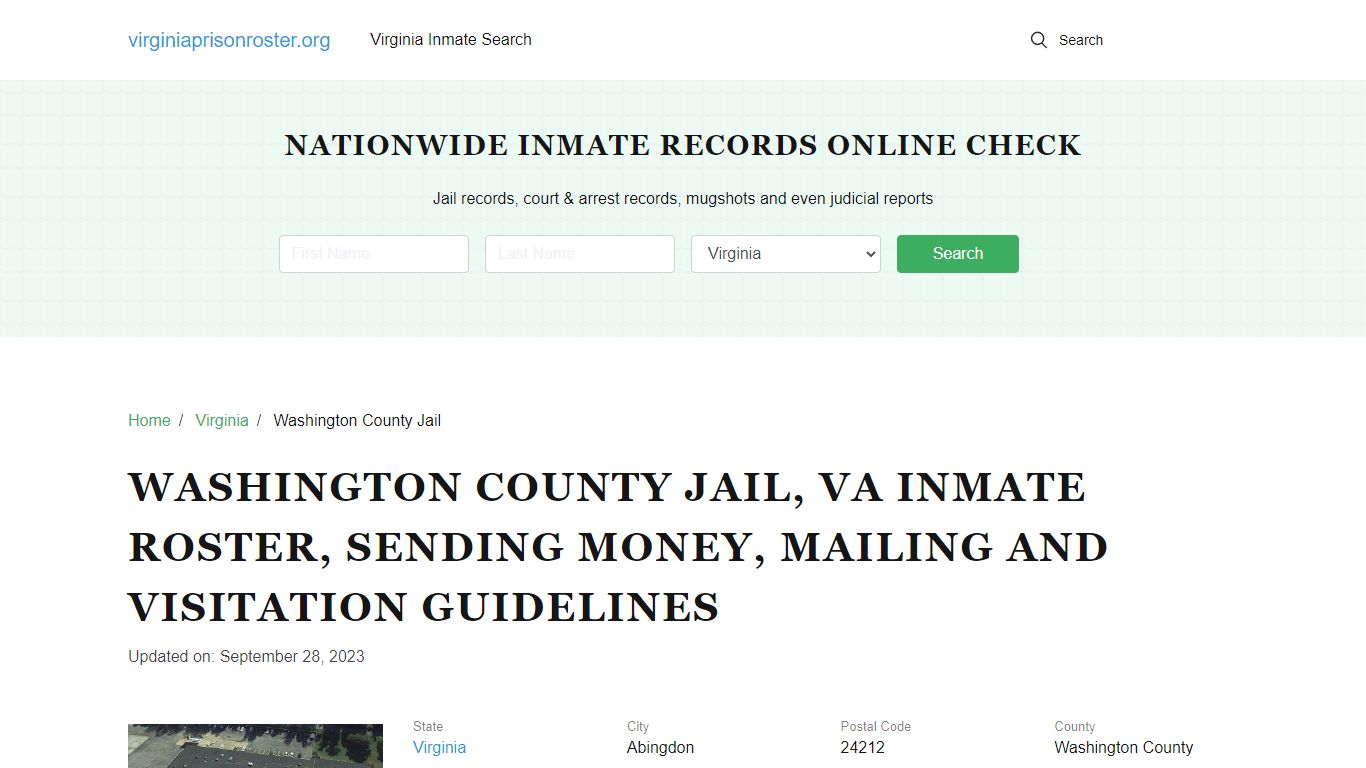 Washington County Jail, VA: Offender Search, Visitation & Contact Info